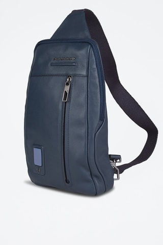 Leren Schoudertas - Rood Blauw