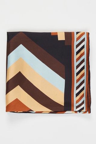 Zijden Sjaaltje Mexico - Beige en Lichtblauw