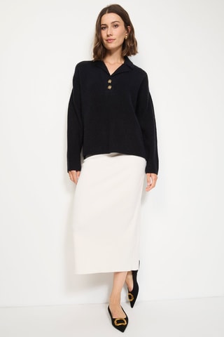 Camisola - Bege­mesclado - Preto