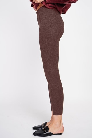 Leggings de cintura alta - Castanho