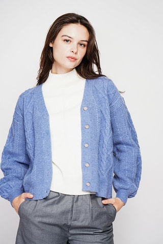 Casaco de malha oversized - Azul
