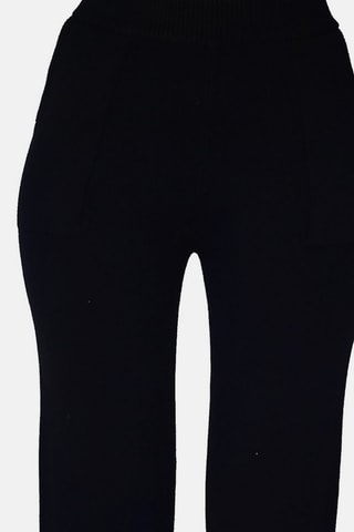 Calças casual - Azul-noite - Preto