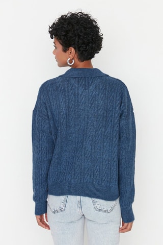 Camisola Azul-escuro mesclado