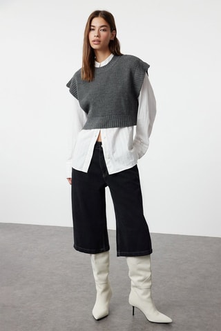 Camisola sem mangas - Antracite