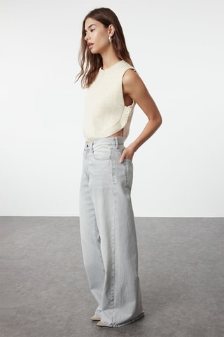 Camisola sem mangas - Cru