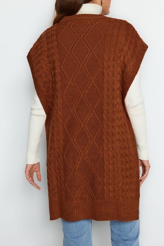 Camisola sem mangas - Castanho