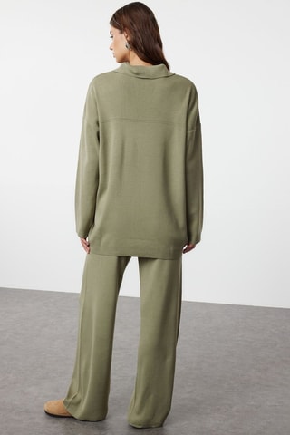 Camisola com capuz e calças - Verde