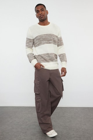 Camisola regular - Bege ­mesclado