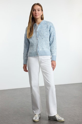 Casaco de malha regular - Azul