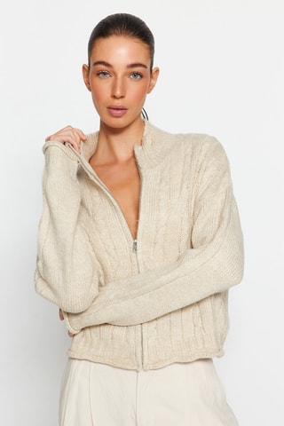 Casaco de malha - Bege