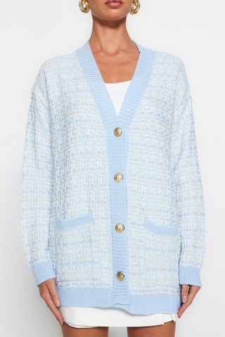 Casaco de malha - Azul-claro