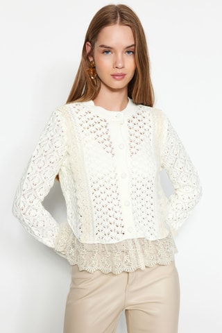 Casaco de malha - Cru