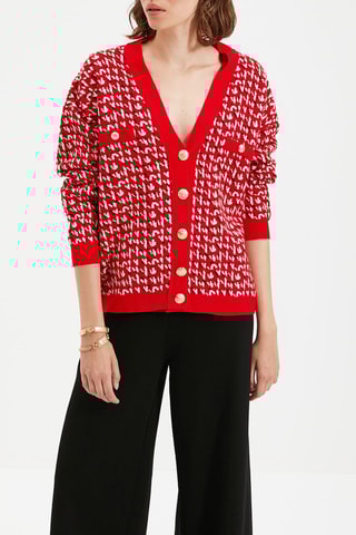 Casaco de malha - Vermelho