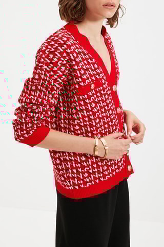 Casaco de malha - Vermelho