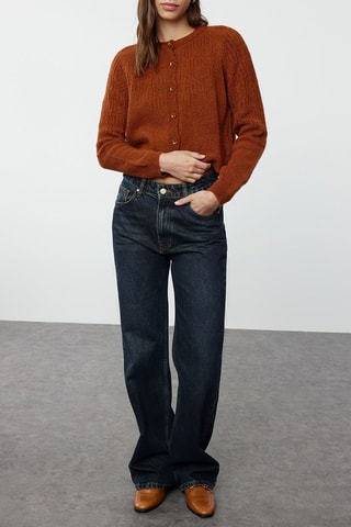 Casaco de malha - Castanho