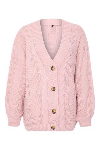 Casaco de malha relaxed - Rosa