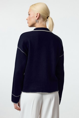 Casaco de malha - Azul