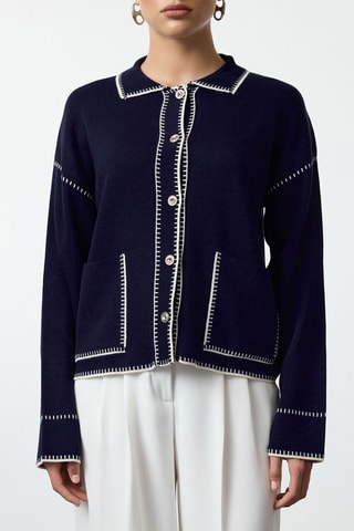 Casaco de malha - Azul