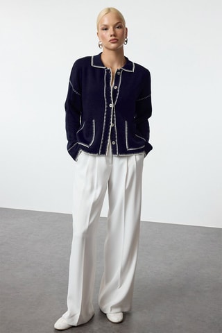 Casaco de malha - Azul