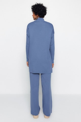 Calças wide legs e túnica - Azul