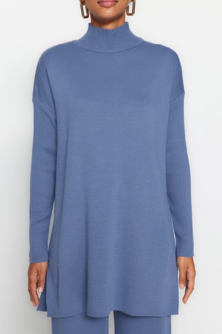 Calças wide legs e túnica - Azul