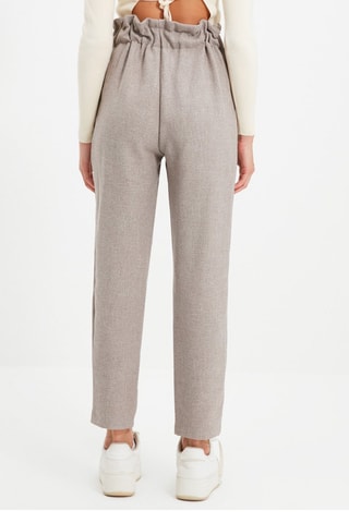 Calças corte cenoura - Cinzento mesclado