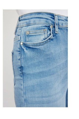 Calças de ganga de cintura alta skinny - Azul-claro