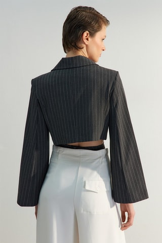 Casaco curto - Cinzento-escuro