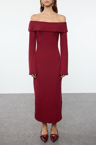 Vestido comprido - Bordô