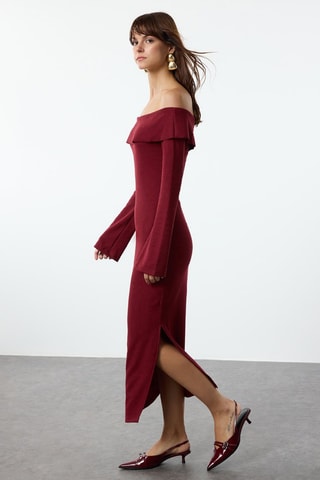 Vestido comprido - Bordô