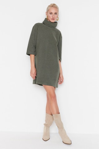 Vestido-camisola - Caqui