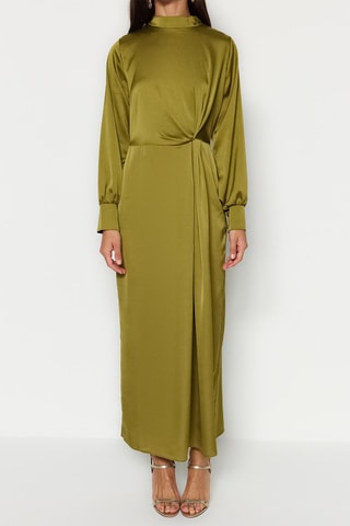 Vestido comprido Caqui