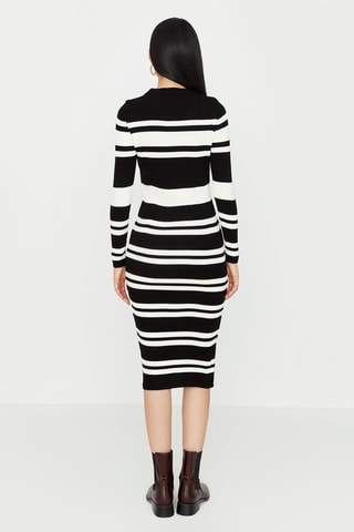 Vestido-camisola Preto e branco