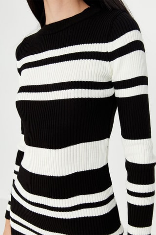 Vestido-camisola Preto e branco