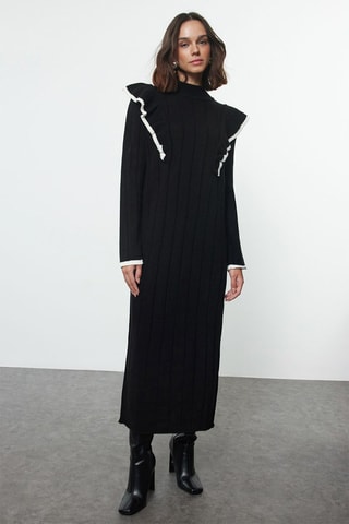 Vestido comprido relaxed - Preto