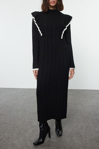 Vestido comprido relaxed - Preto