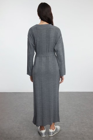 Vestido-camisola - Cinzento