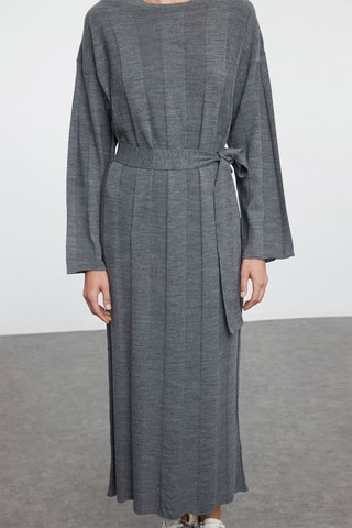 Vestido-camisola - Cinzento