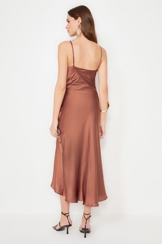 Vestido midi - Castanho