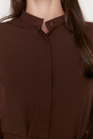 Vestido midi - Castanho-escuro