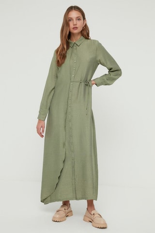 Vestido-camisa - Verde