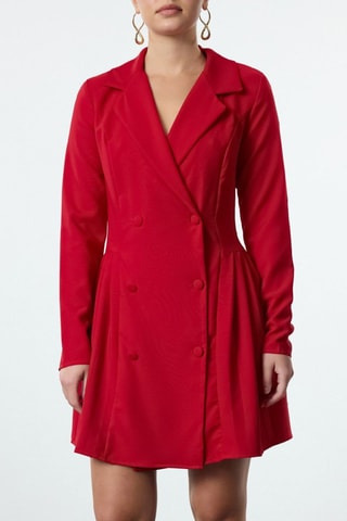 Vestido-camisa - Vermelho