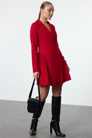 Vestido-camisa - Vermelho