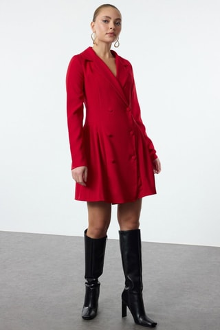 Vestido-camisa - Vermelho