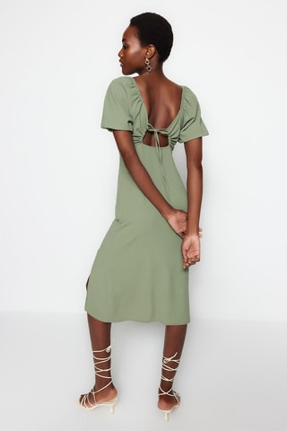 Vestido midi - Caqui