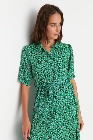 Vestido-camisa - Verde