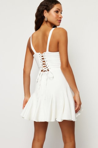 Vestido estilo patinadora - Cru