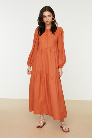 Vestido comprido - Camel