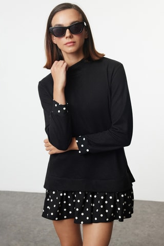 Vestido efeito ilusório - Preto