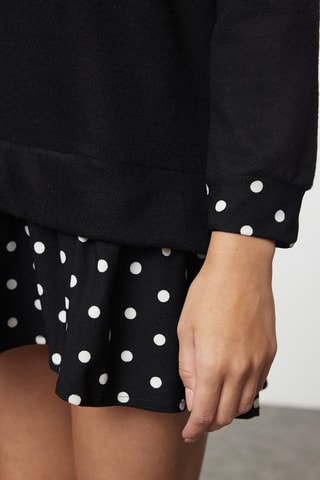 Vestido efeito ilusório - Preto